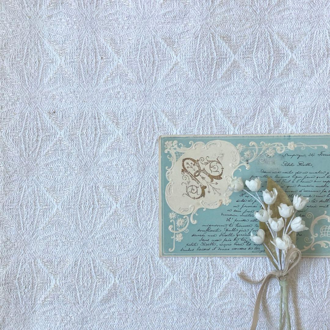 SWC216北欧ヴィンテージ1950s伝統織りリネンのテーブルクロス（特大サイズ