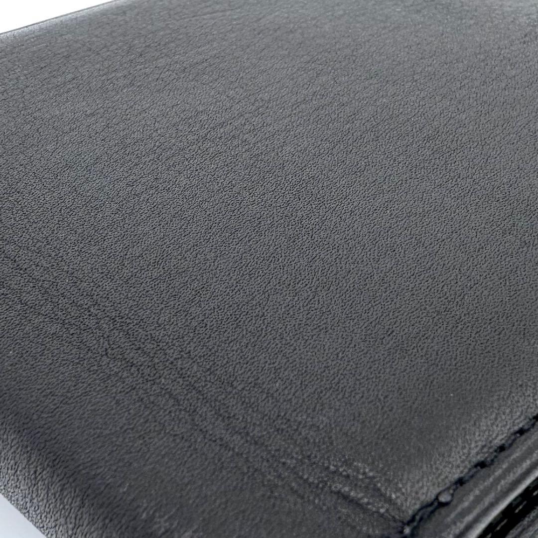 未使用✨ポロ ラルフローレン ２つ折り財布 牛革 ソフトレザー スリム ブラック