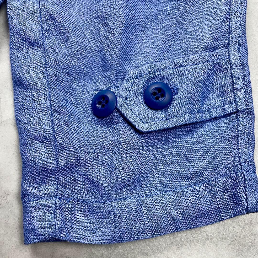 美品 フレームワーク 　カバーオール フレンチリネン　リネンジャケット　ブルー