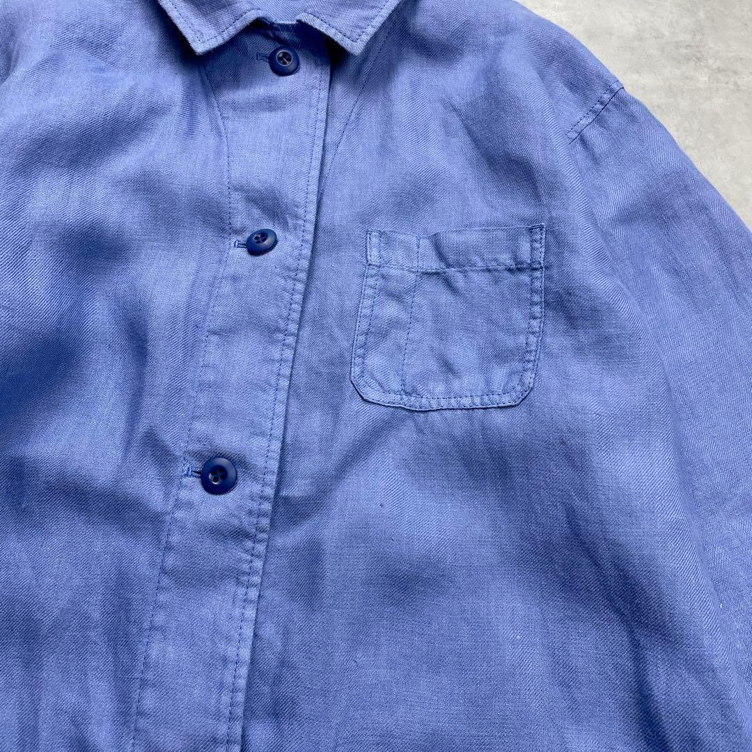 美品 フレームワーク 　カバーオール フレンチリネン　リネンジャケット　ブルー
