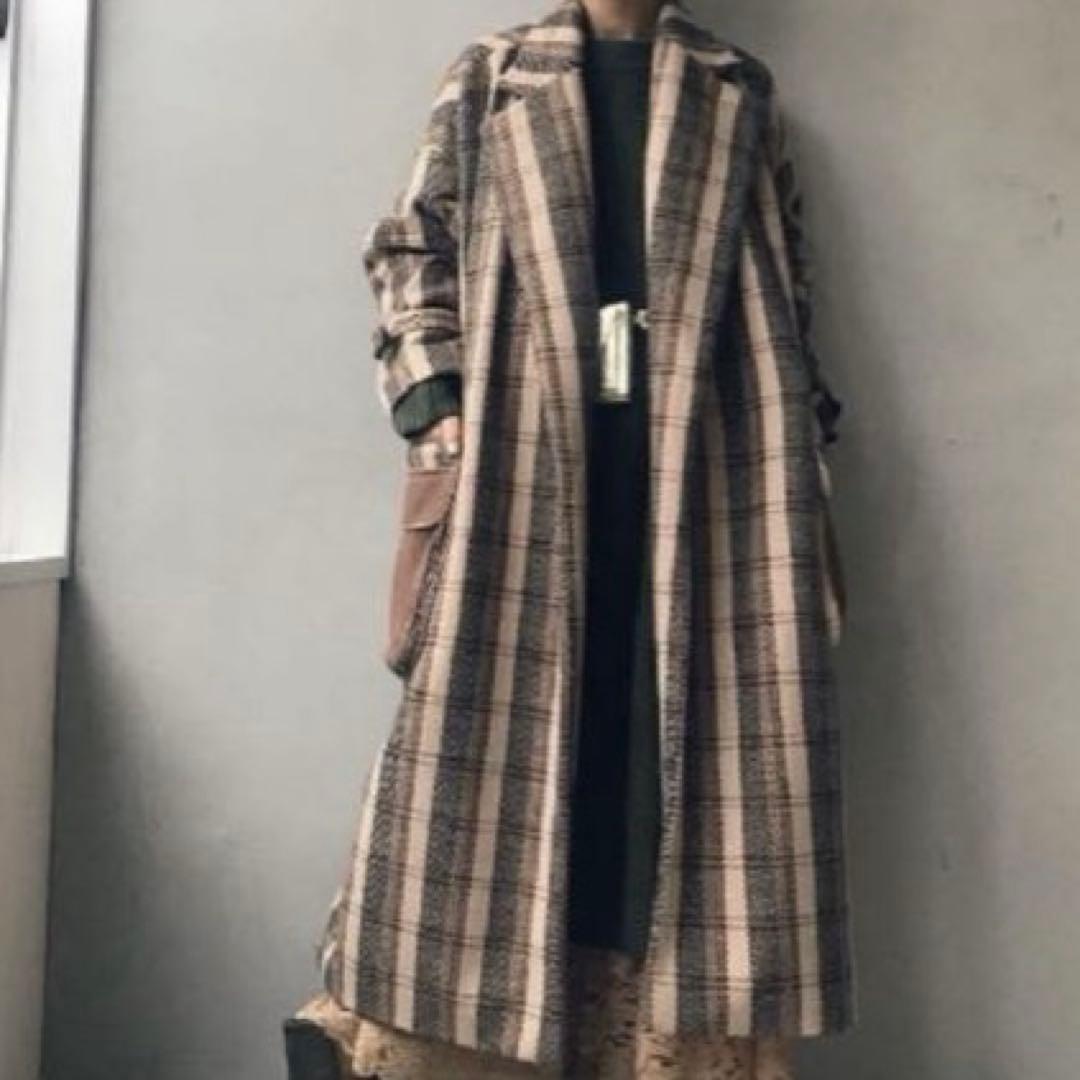 【美品】アメリヴィンテージPOCKETLEATHERCOATブラウンフリーサイズ