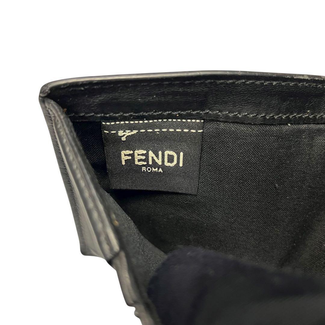 希少✨フェンディ 二つ折り財布 札入れ バグズアイ モンスター 小銭入れ無し