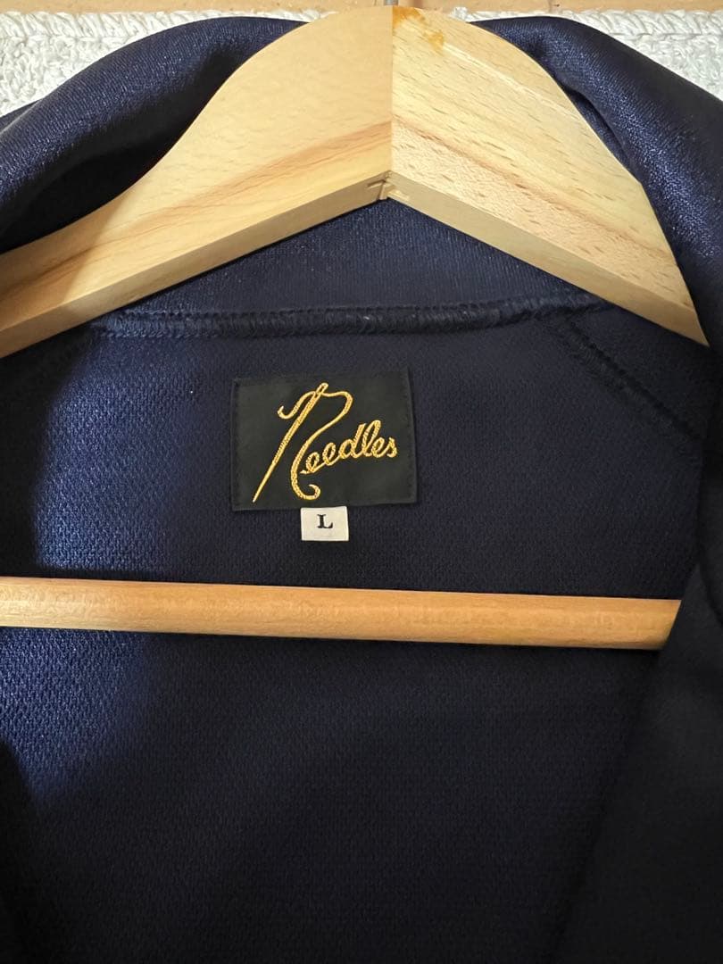 美品needles トラックジャケット　黒×紫　ニードルス　トラックトップ