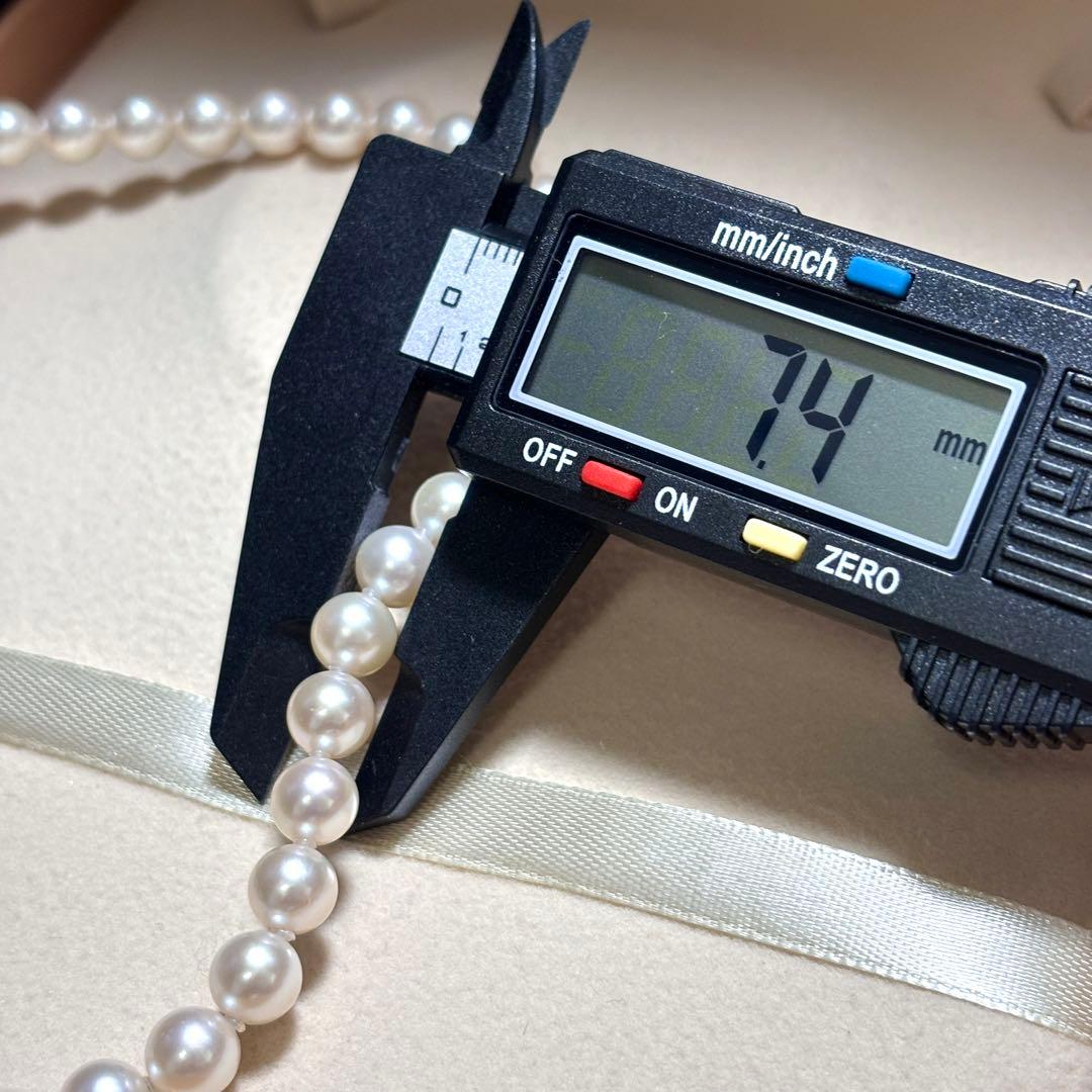 【希少✨】　あこや真珠　パール　ネックレス　約7.0-7.5mm 希少デザイン