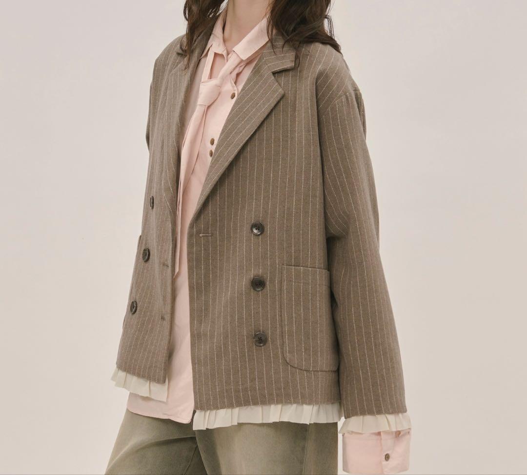 【タグ付き未着用】 loin nuit フリルレイヤードデザインジャケット