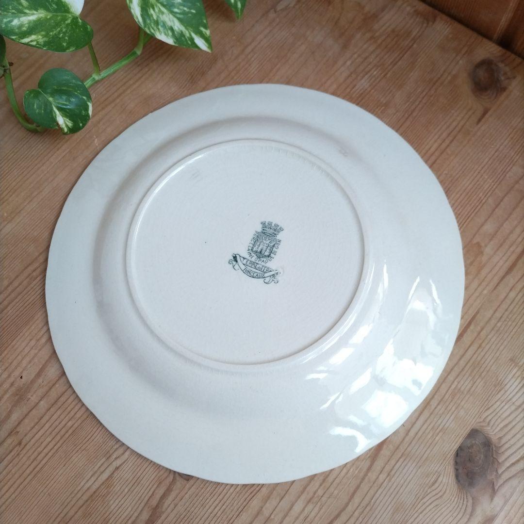 フランスアンティーク　ジアン　プレート　ランソー Rinceaux