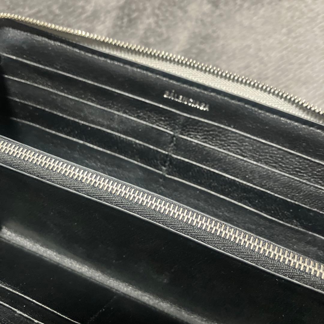 バレンシアガ　長財布　グリッター　キラキラ　銀色　シルバー