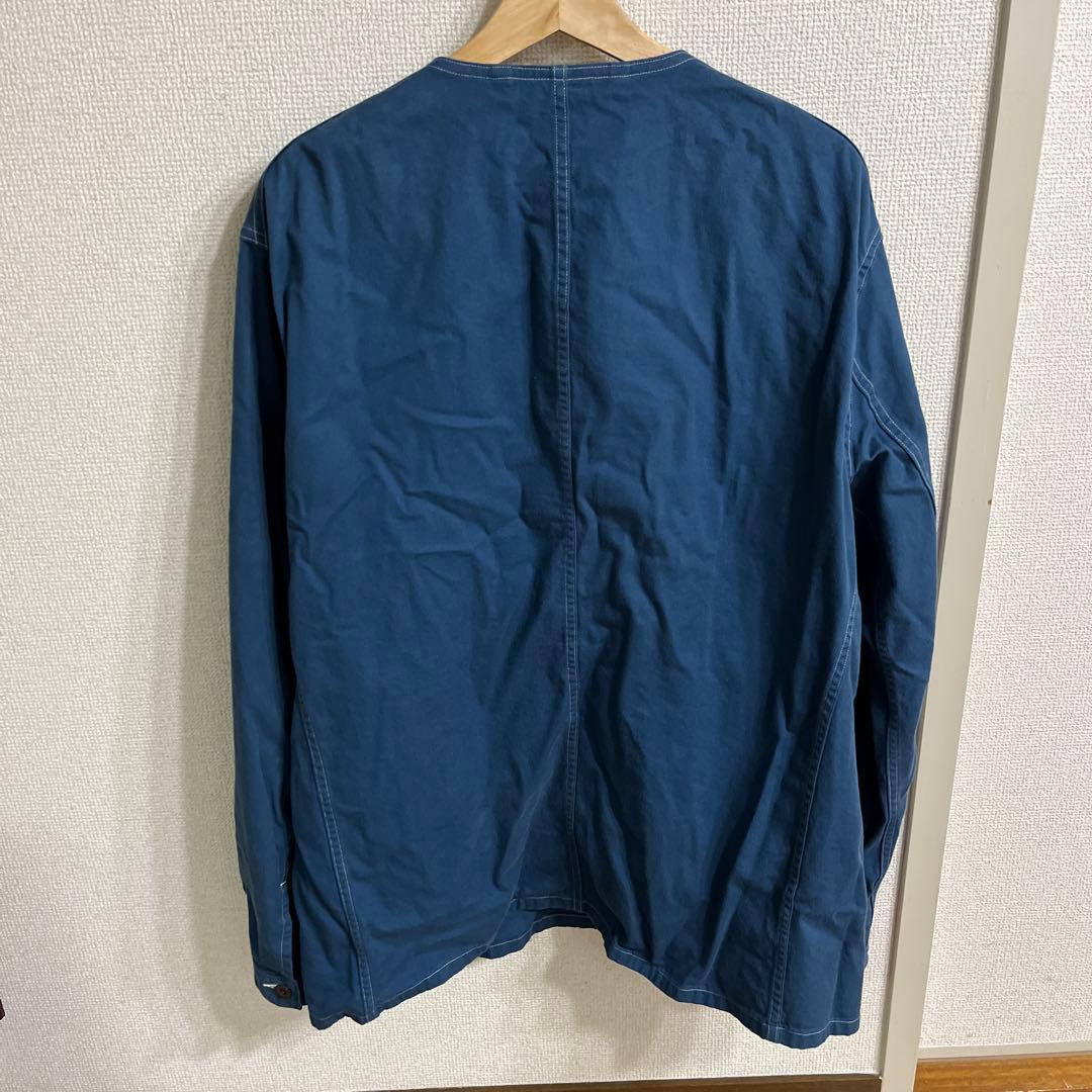 Nigel Cabourn ノーカラージャケット 50 ネイビー