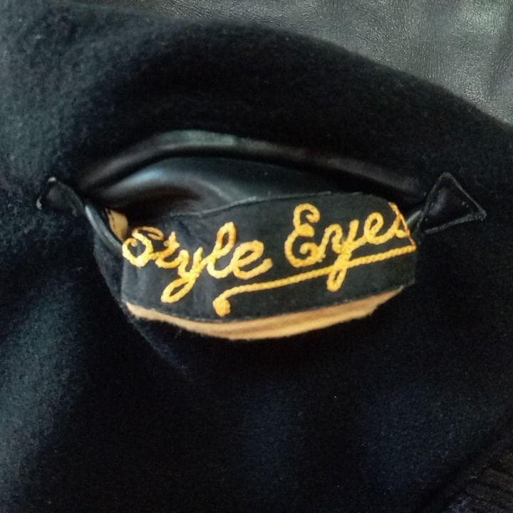 東洋 CLOVER LEAF クローバーリーフ 袖革 スタジャン 黑