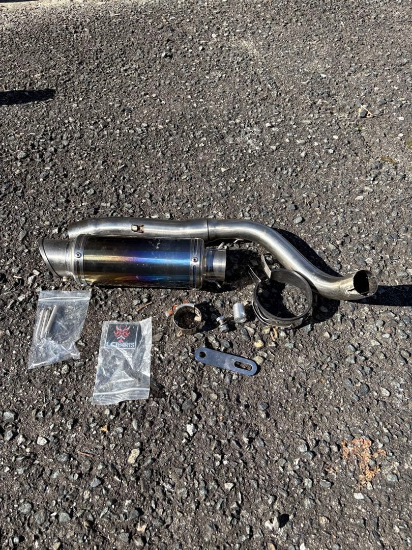 ホーネット250 lci ショート チタン スリップオンマフラー