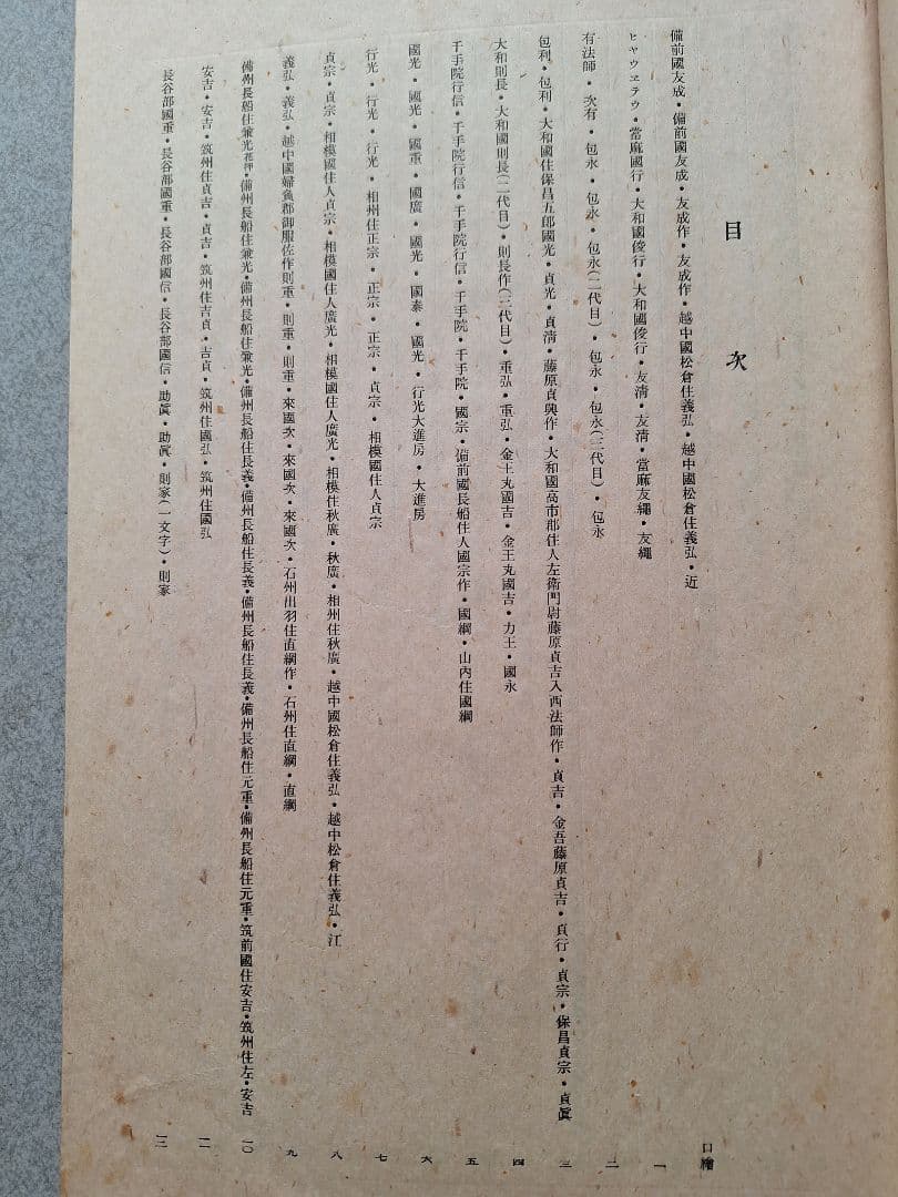 古刀上作銘鑑:長谷川忠右衛門家秘書