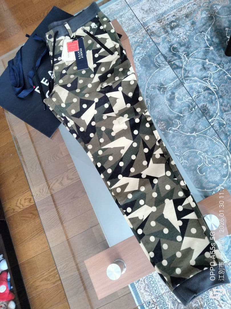 【新品・未使用タグ付き】PEARLY GATESラグウォーム カモドット柄パンツ