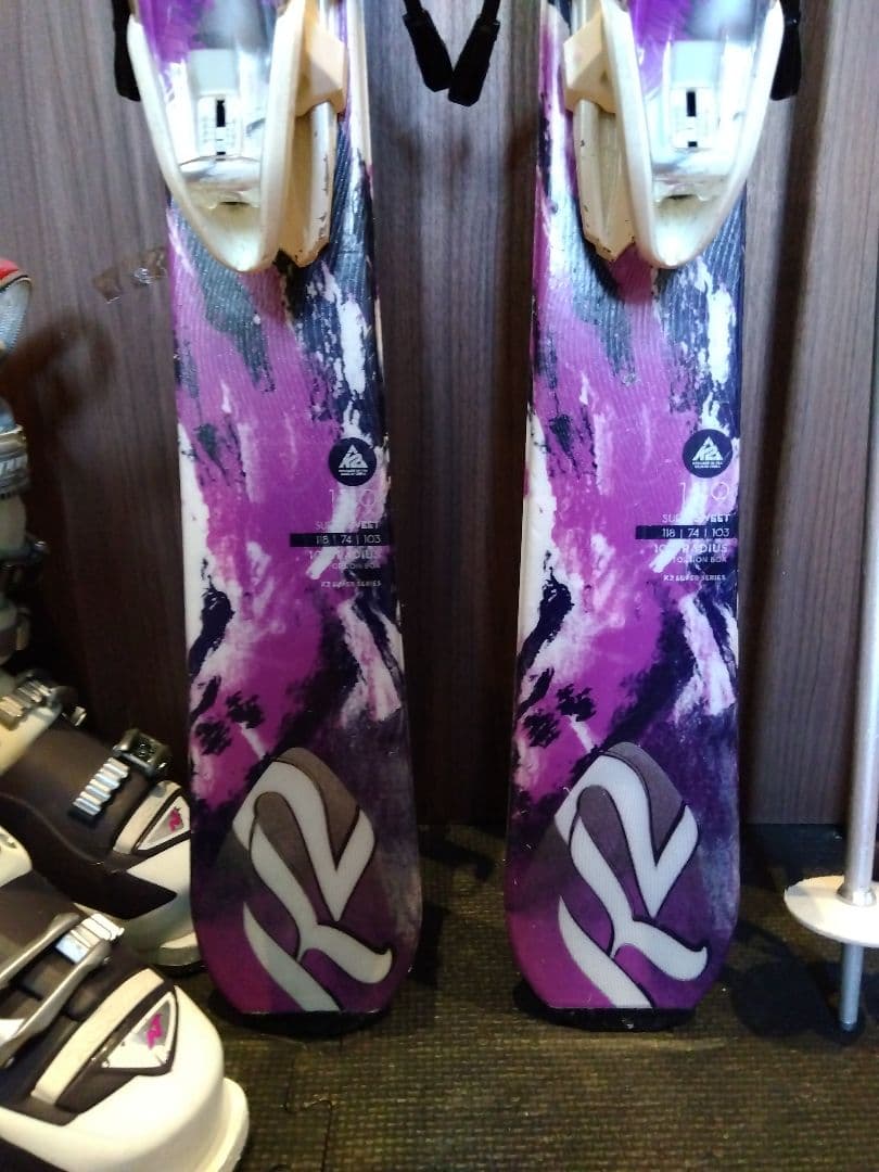 程度良好‼️ K2 ティーンズ・レディース用 スキーセット メンテ・WAX済み✔