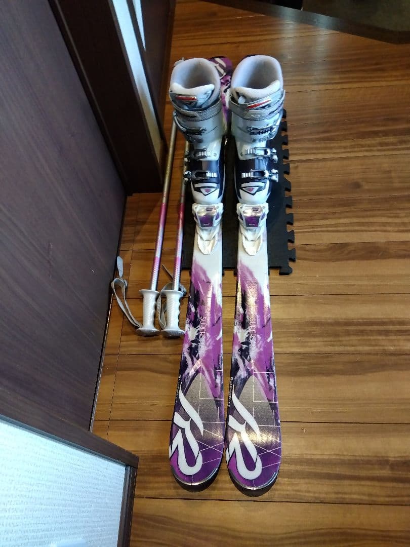 程度良好‼️ K2 ティーンズ・レディース用 スキーセット メンテ・WAX済み✔