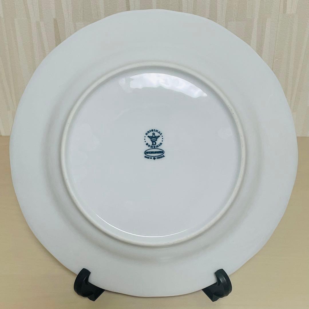 カールスバード ボヘミア ブルーオニオン 皿 プレート 直径24.5cm 6枚