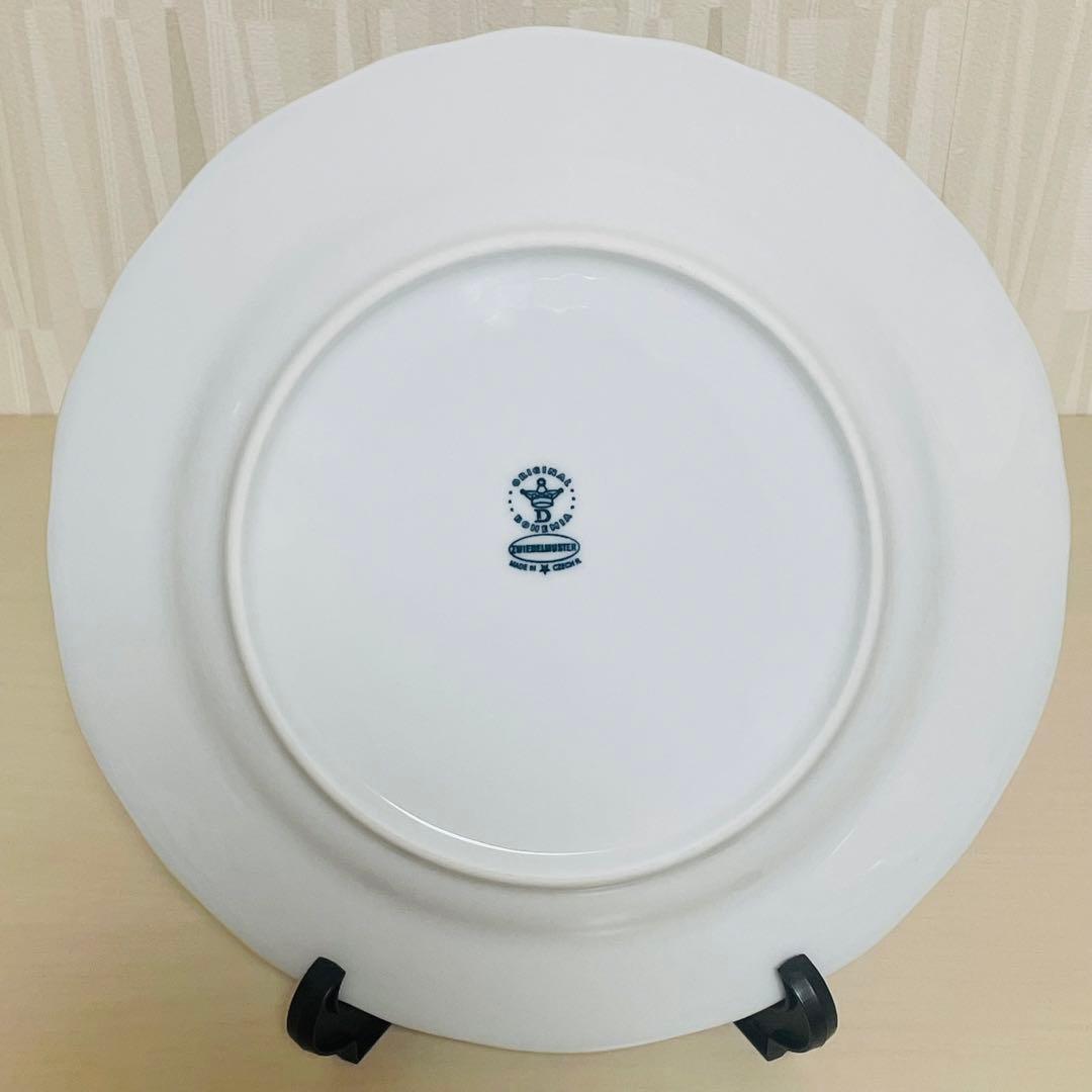 カールスバード ボヘミア ブルーオニオン 皿 プレート 直径24.5cm 6枚