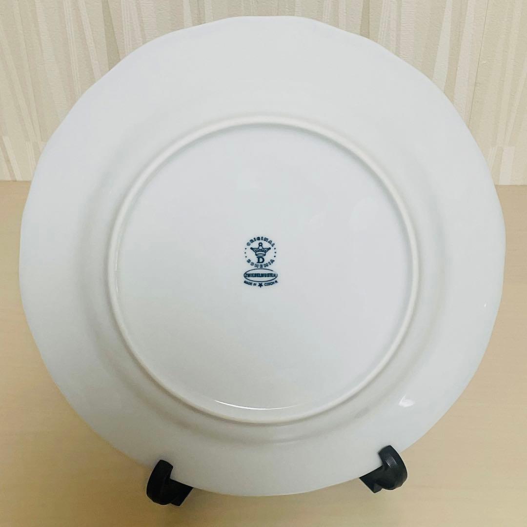 カールスバード ボヘミア ブルーオニオン 皿 プレート 直径24.5cm 6枚