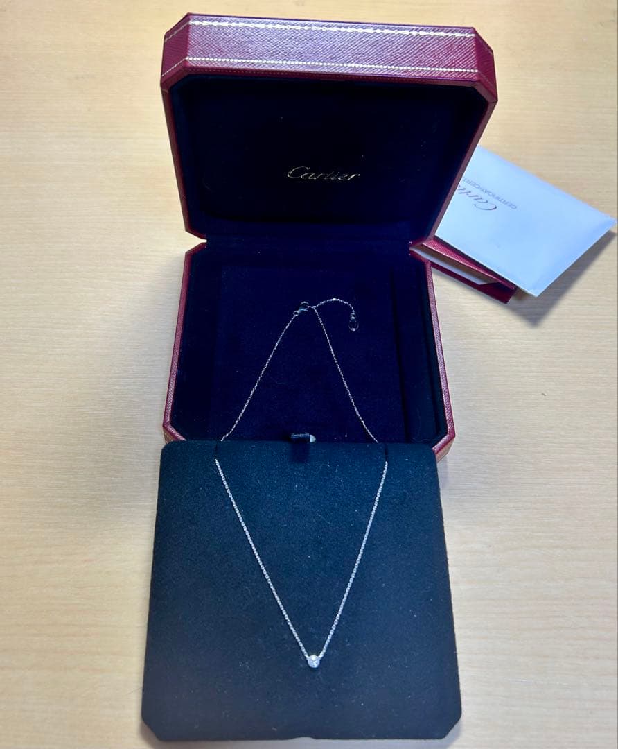 カルティエ ダムールネックレスホワイトゴールド保証書付