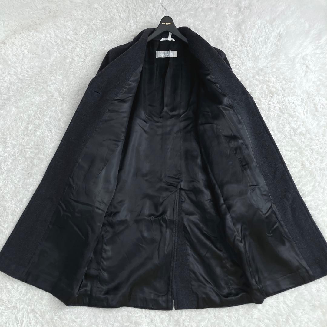 美品✨銀タグ マックスマーラ チェスターコート ロングコート ウール グレー M