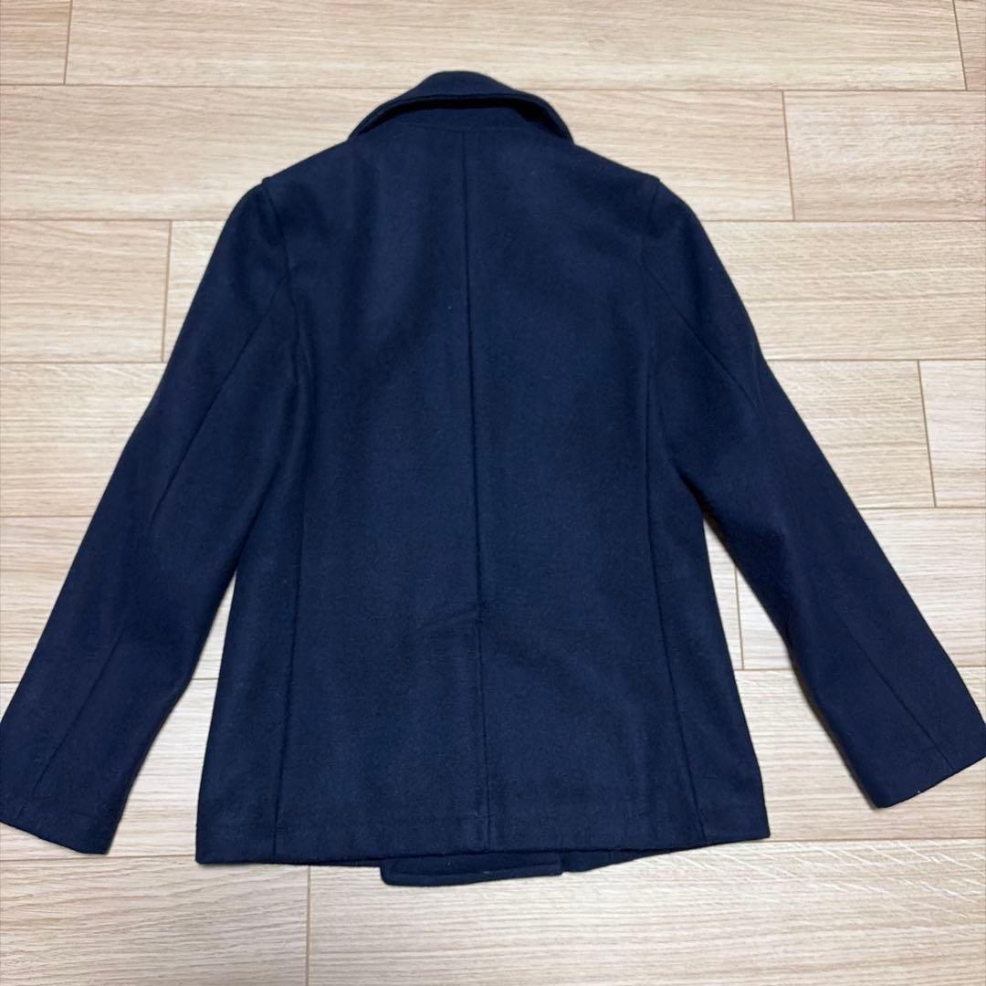 アベイシングエイプ　ピーコート　裏地カモ総柄　エイプスター　ロゴボタン　ネイビー