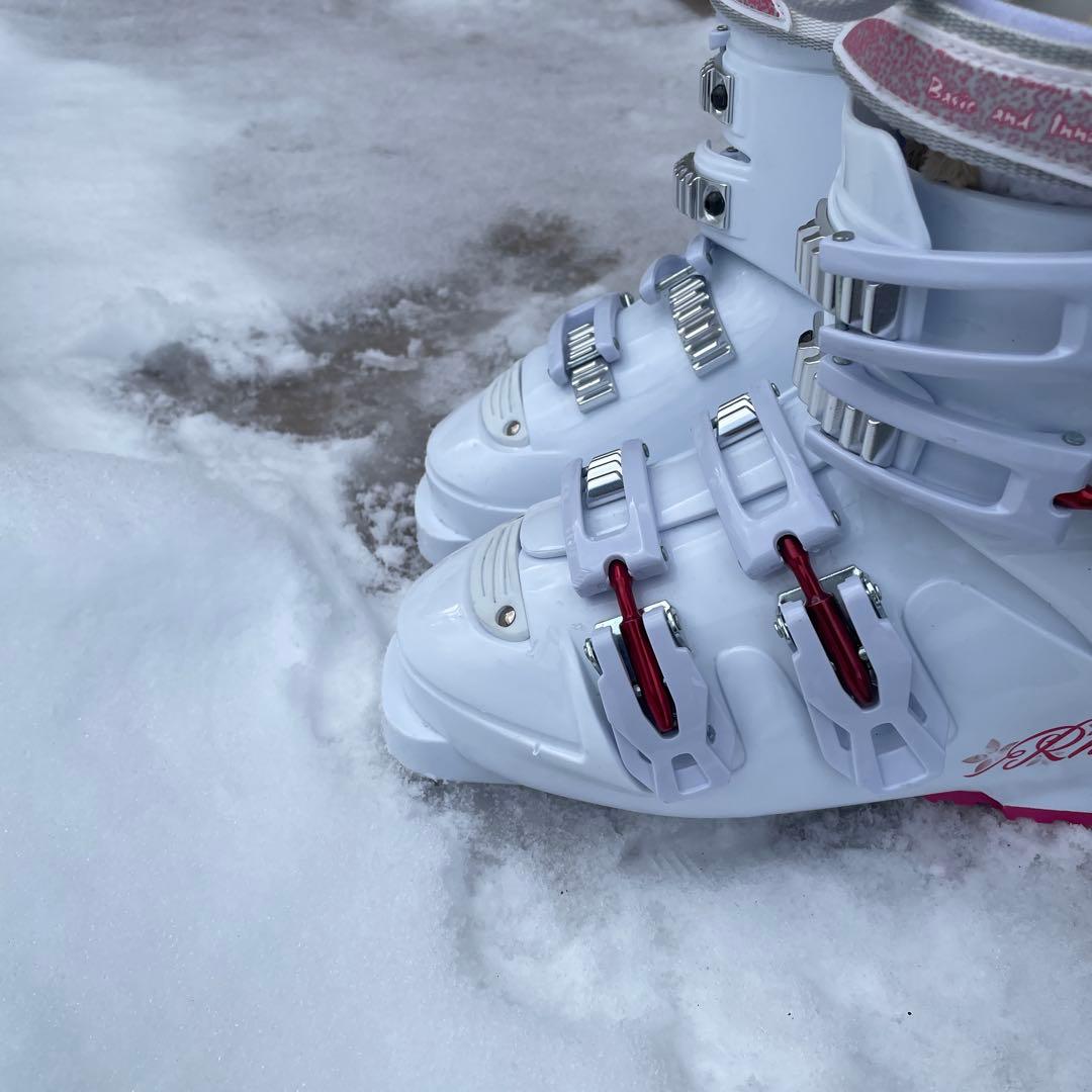 1回使用 HELD ヘルト　24.5 女性用スキー用ブーツ ホワイト/ピンク