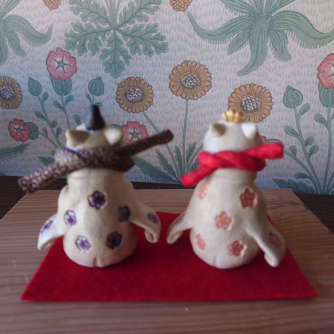 ねこ雛　m(=✧ω✧=)m✧ ✧ ✧ 立ち雛　猫ひな