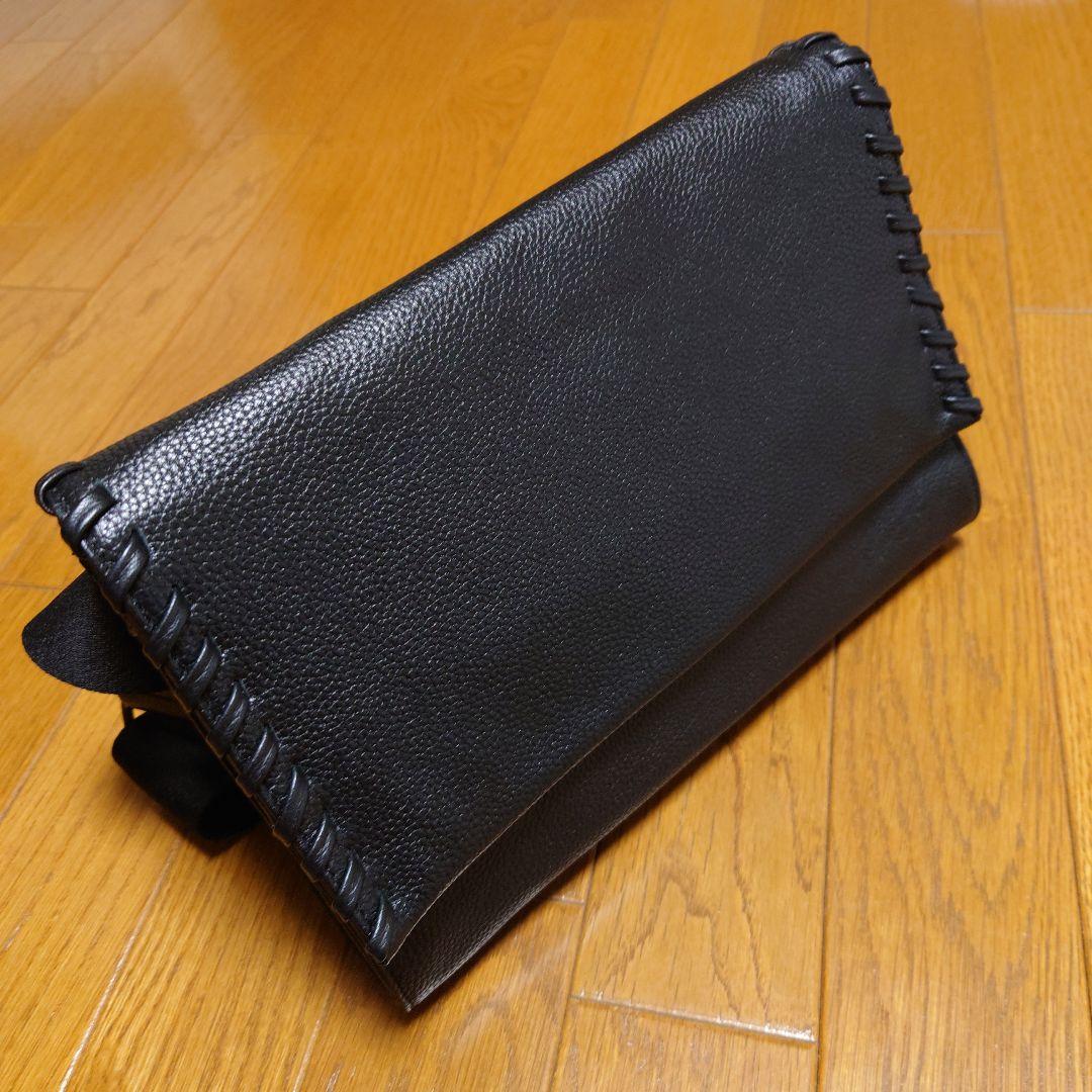 ear PAPILLONNER イアパピヨネ ワイドテープショルダーバッグ 黒