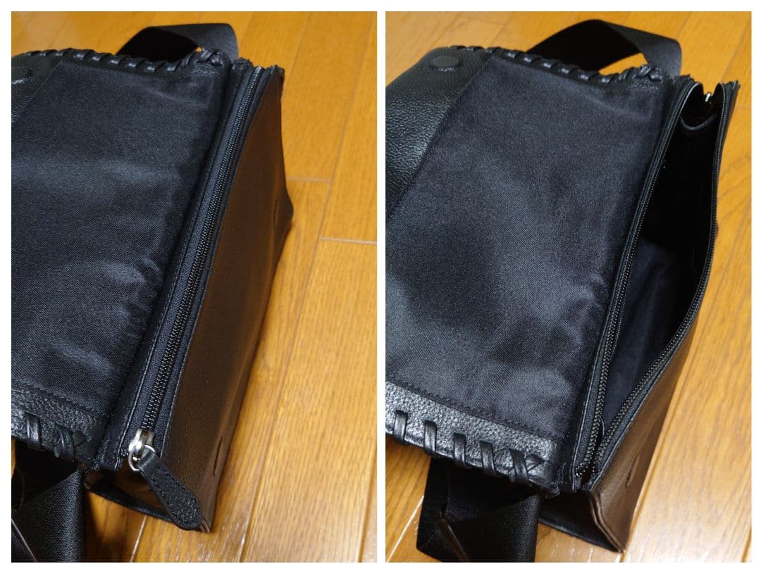 ear PAPILLONNER イアパピヨネ ワイドテープショルダーバッグ 黒