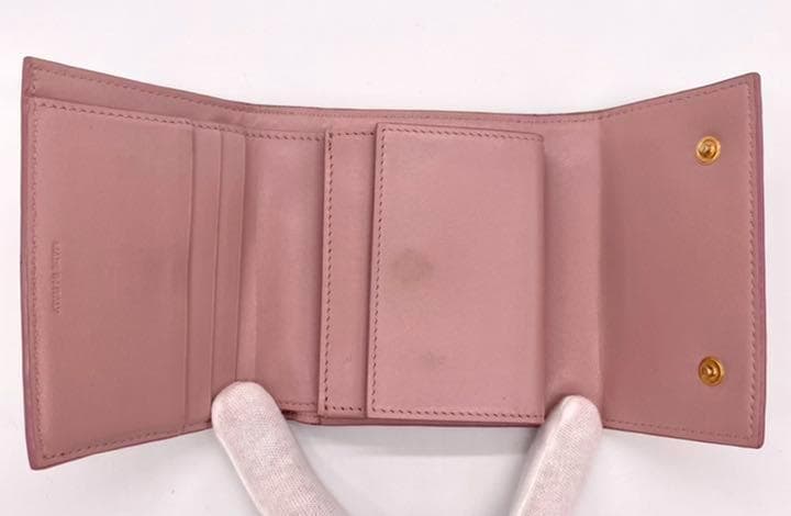 【大特価‼︎】セリーヌ スモールトリフォールド 折り財布 ピンク 鑑定済み■
