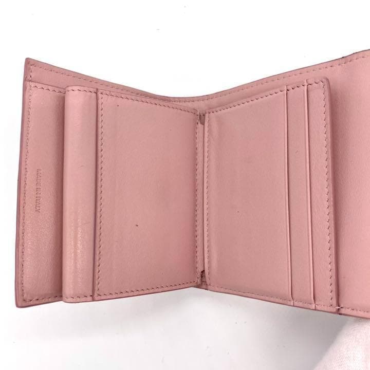 【大特価‼︎】セリーヌ スモールトリフォールド 折り財布 ピンク 鑑定済み■