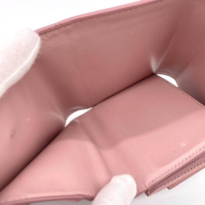 【大特価‼︎】セリーヌ スモールトリフォールド 折り財布 ピンク 鑑定済み■