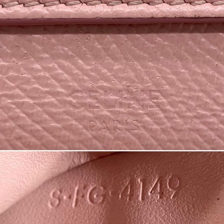 【大特価‼︎】セリーヌ スモールトリフォールド 折り財布 ピンク 鑑定済み■