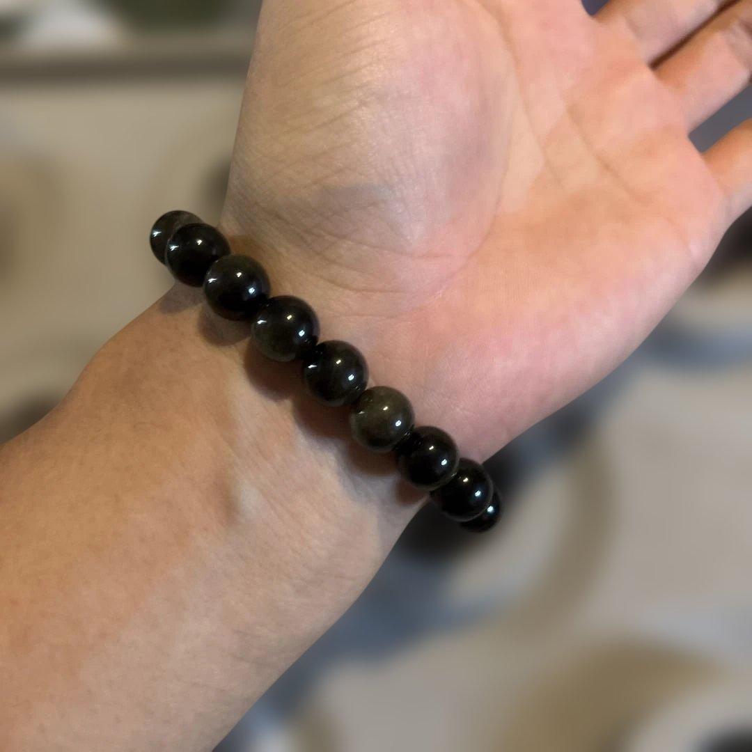 これは！黒曜石！綺麗！守ってくれそう！目標達成！