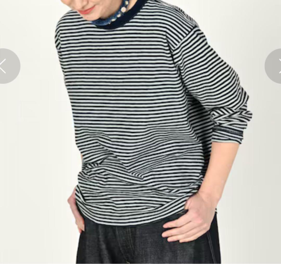 45R 天竺ボーダーの908オーシャンTシャツ ロンT カットソー　長袖