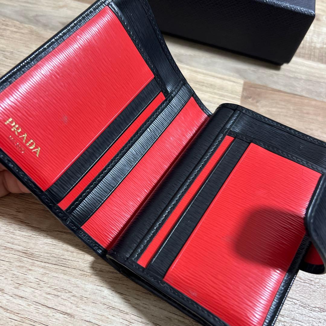PRADA 財布　サフィアーノ　バイカラー　お買い得　美品
