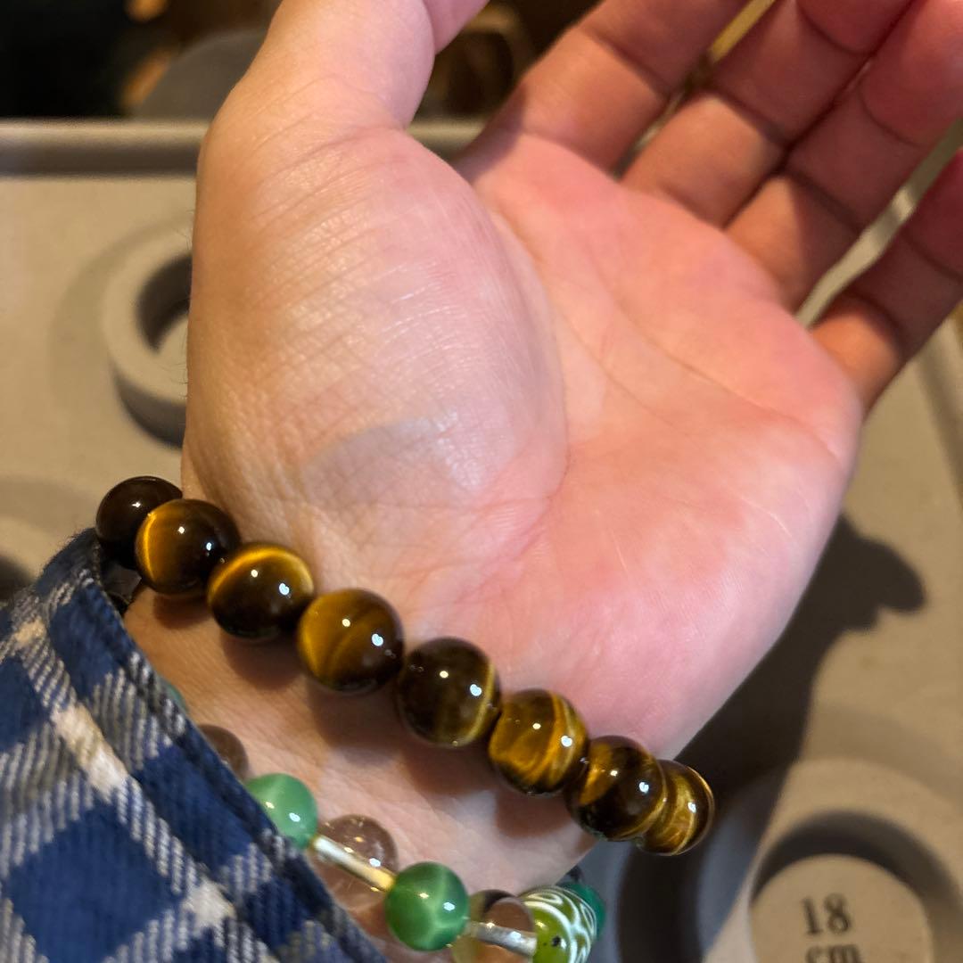 なんじゃこりゃー！最高品質のタイガーアイ！南アフリカ産！すんごい綺麗！