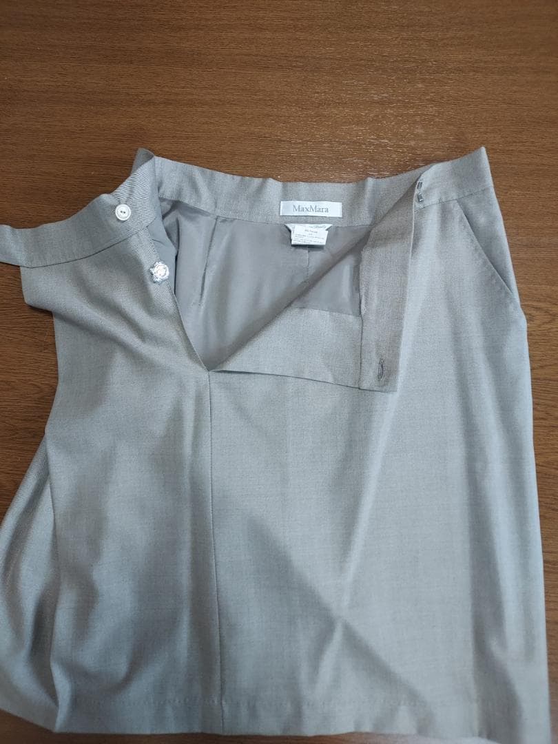 MaxMara マックスマーラ シルク混白タグ スカートスーツ セットアップ L