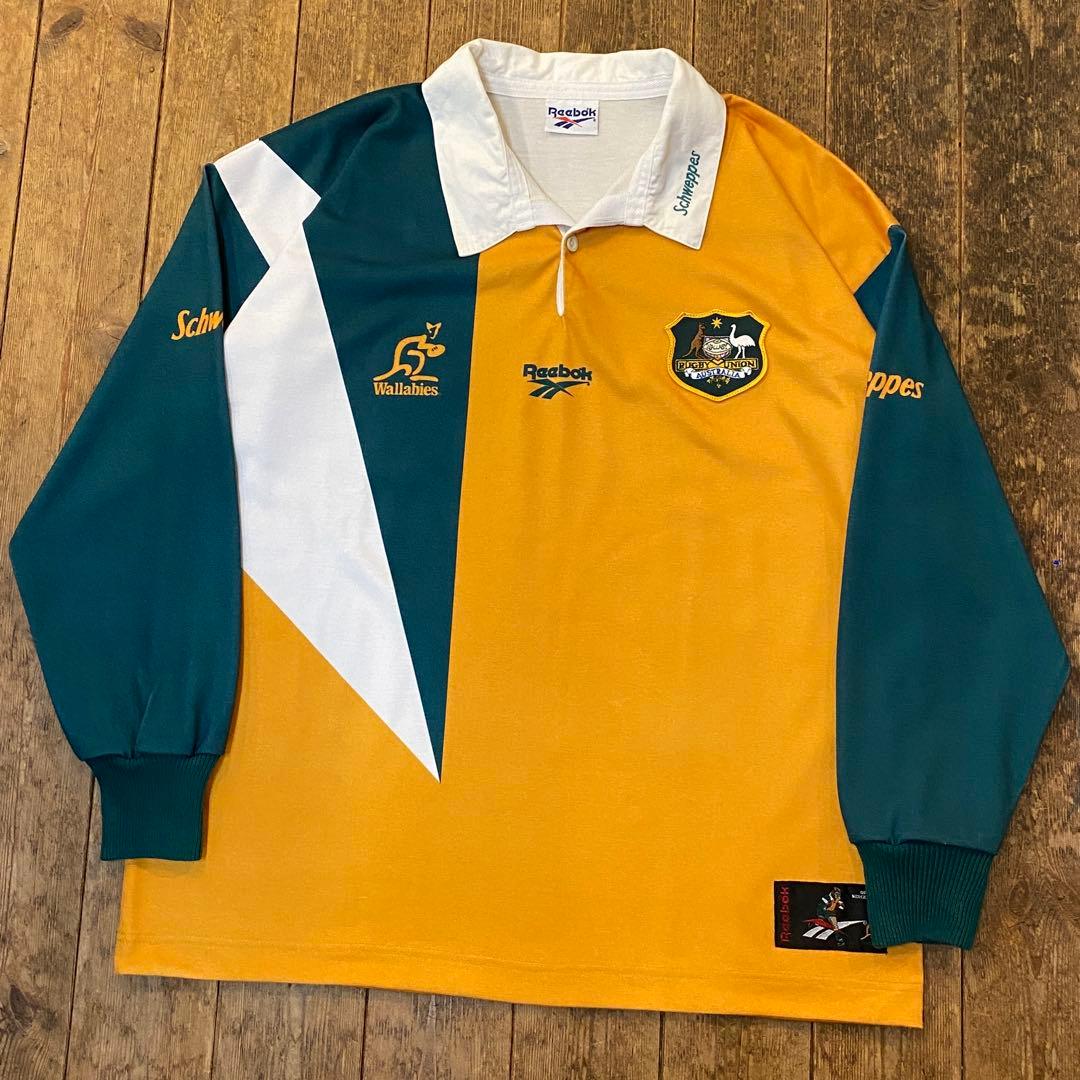 1997-98 ホーム オーストラリア代表 Reebok 長袖 ラガーシャツ