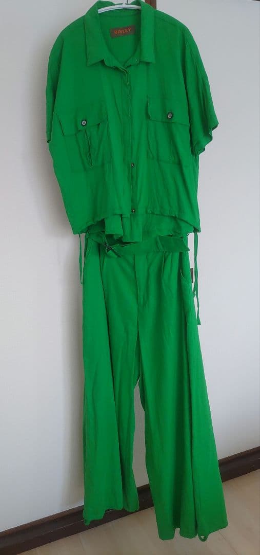 なが様 RISLEY セットアップ グリーン シャツ パンツ リズレイ リズレー