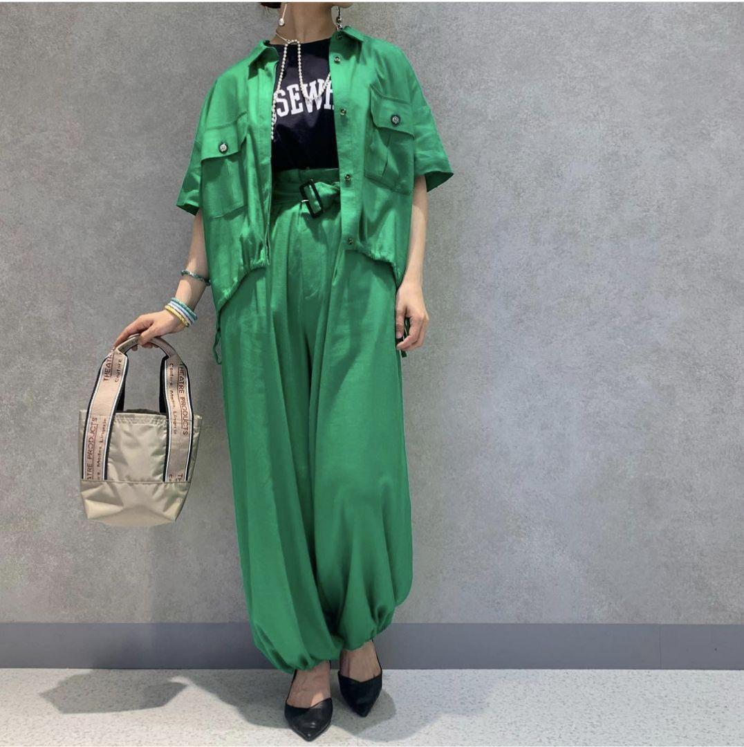 なが様 RISLEY セットアップ グリーン シャツ パンツ リズレイ リズレー