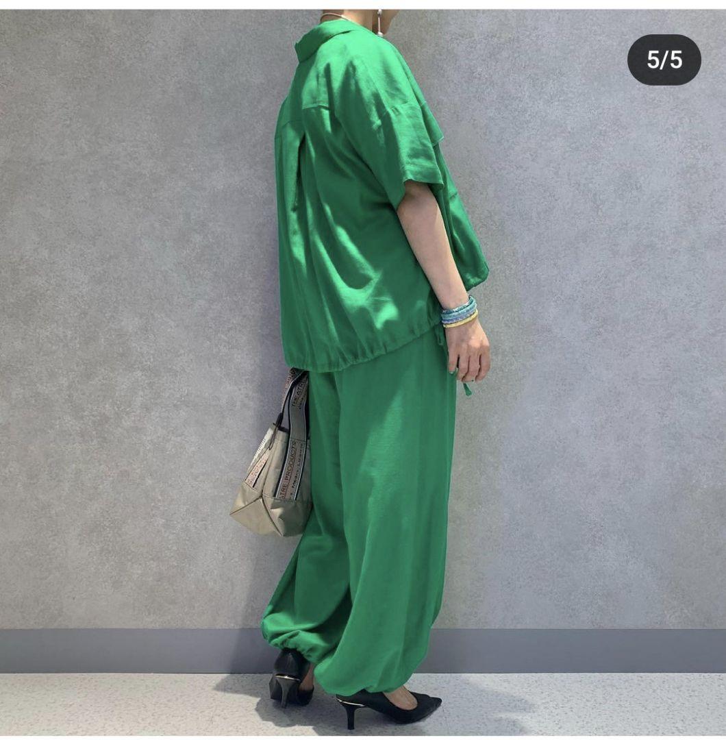 なが様 RISLEY セットアップ グリーン シャツ パンツ リズレイ リズレー