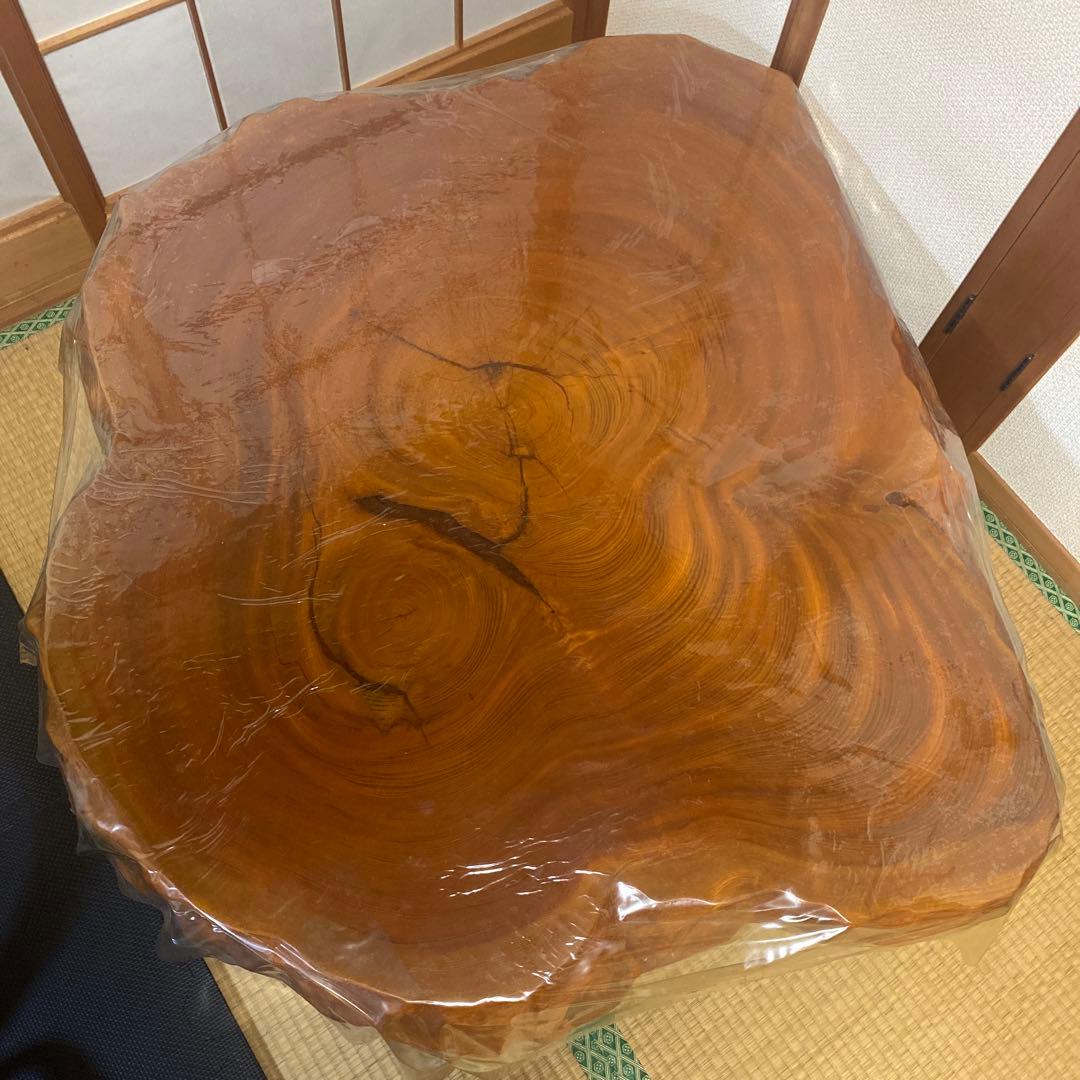 木製オーバルテーブル 大きめ 未使用