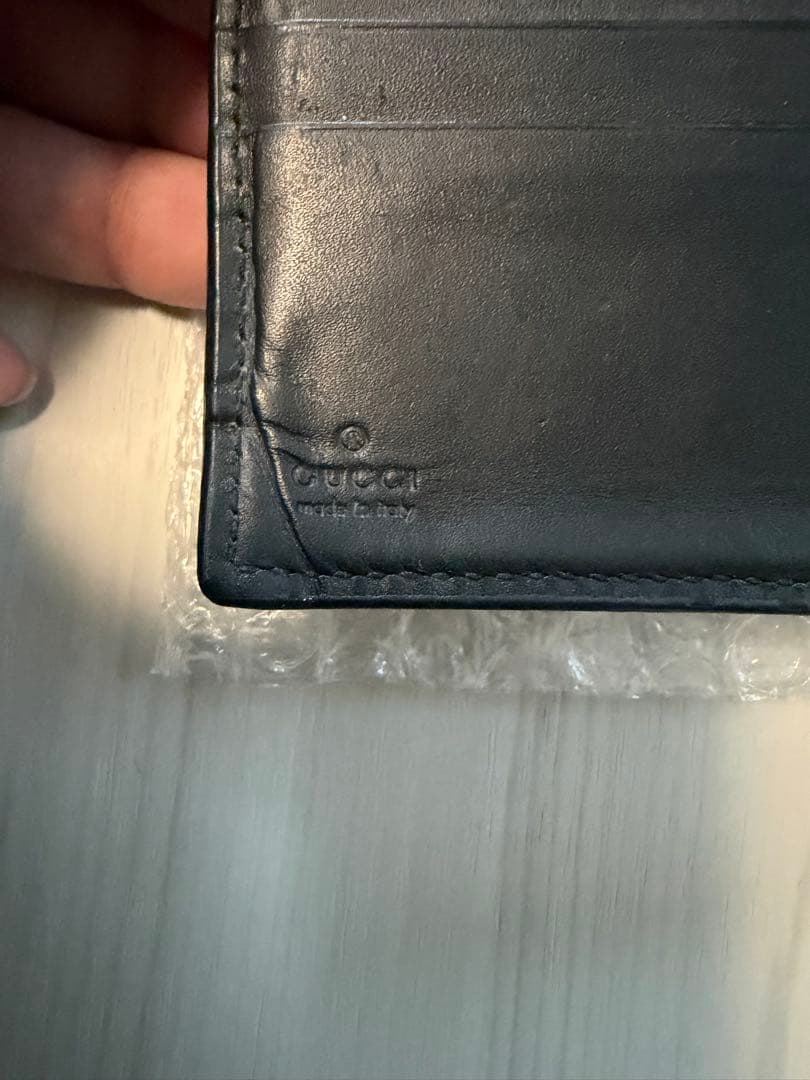 GUCCI　GGパターン 蛇デザイン 二つ折り財布