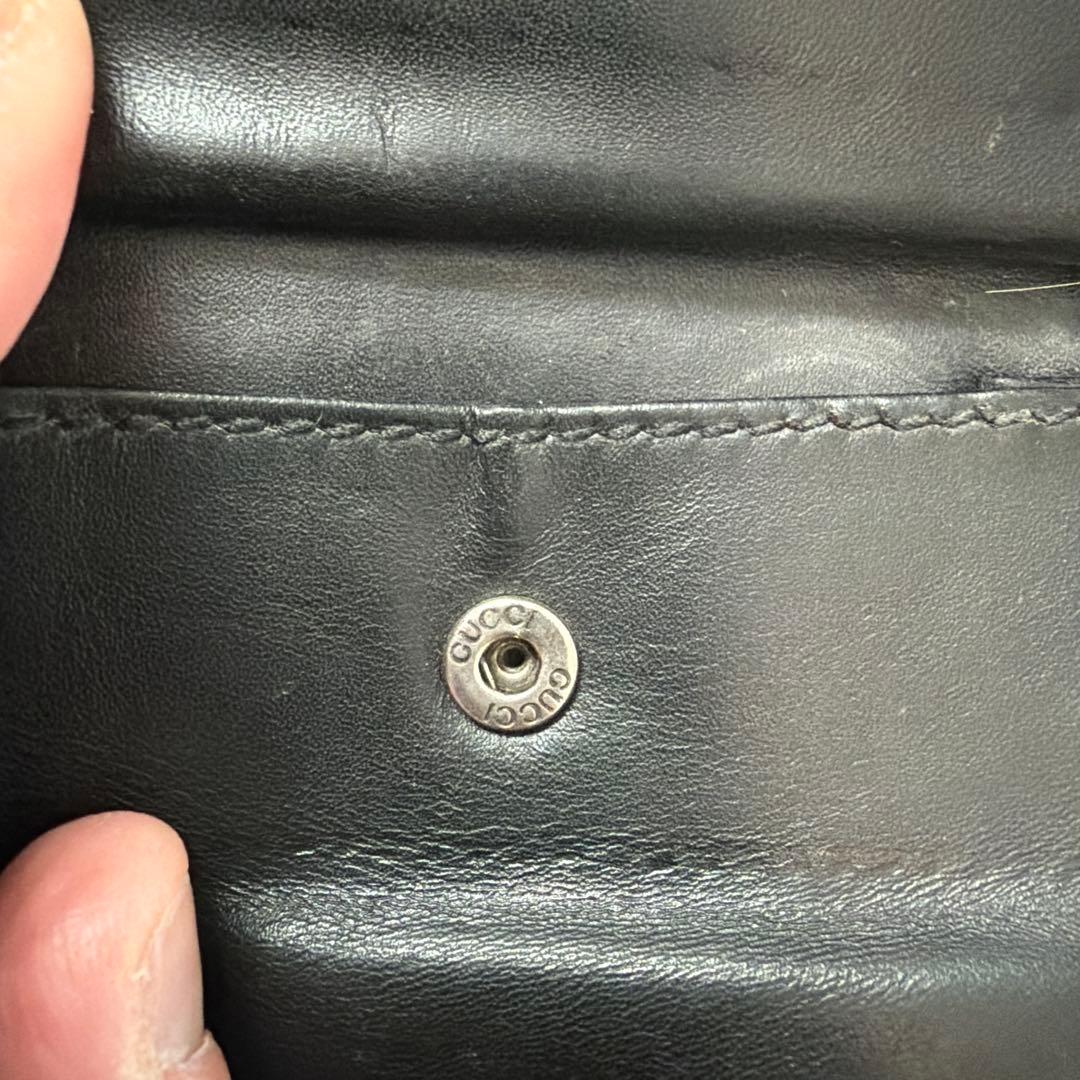 GUCCI　GGパターン 蛇デザイン 二つ折り財布