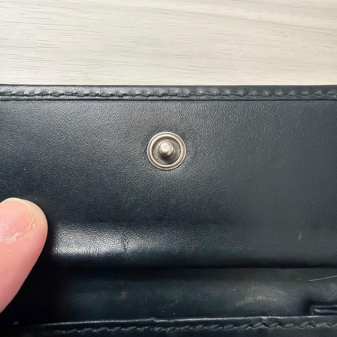 GUCCI　GGパターン 蛇デザイン 二つ折り財布