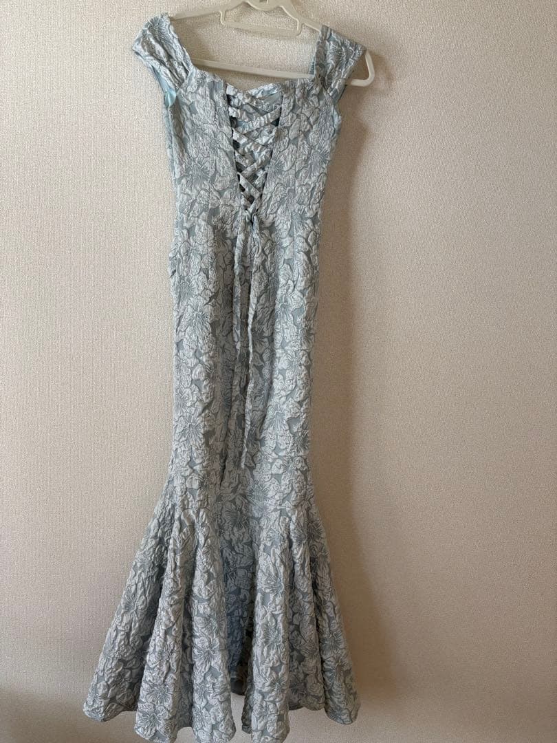 sugarロングドレスオフショルダー ミントグリーン マーメイドドレス Mサイズ