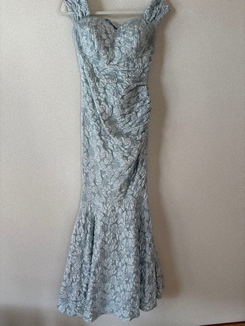 sugarロングドレスオフショルダー ミントグリーン マーメイドドレス Mサイズ