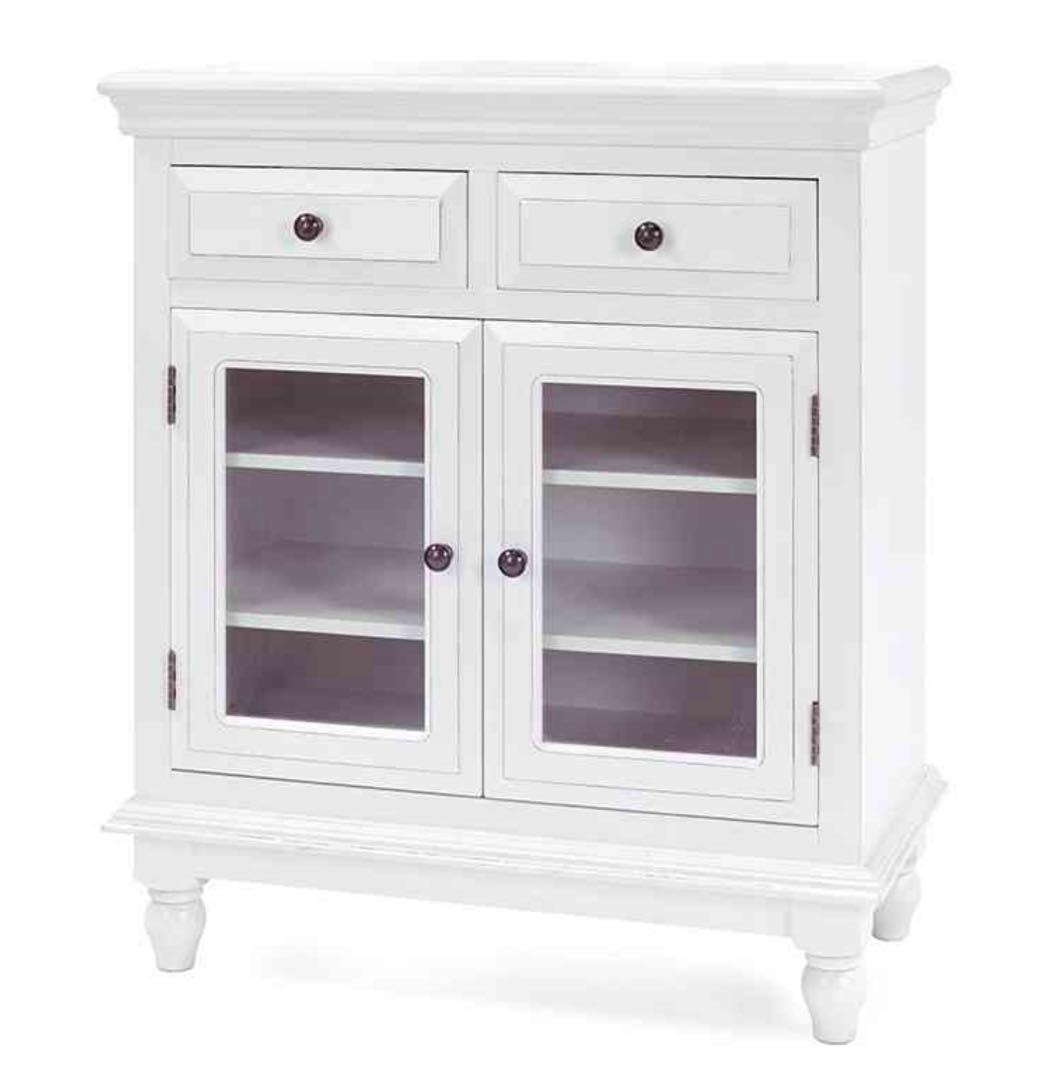 ホワイト木製 キャビネット アンティーク調