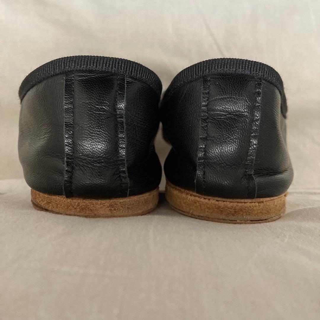 美品✨ PORSELLI ポルセリ　バレーシューズ　36 ブラック　レザー