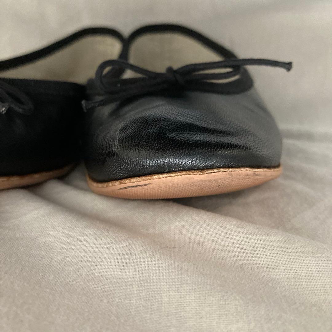 美品✨ PORSELLI ポルセリ　バレーシューズ　36 ブラック　レザー